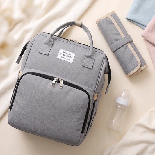 Large Capacity Mommy Diaper Bag with Changing Mat Baby Nursing Backpack - Convenient Nappy Milk Bottle Carrier for Mother — image 2